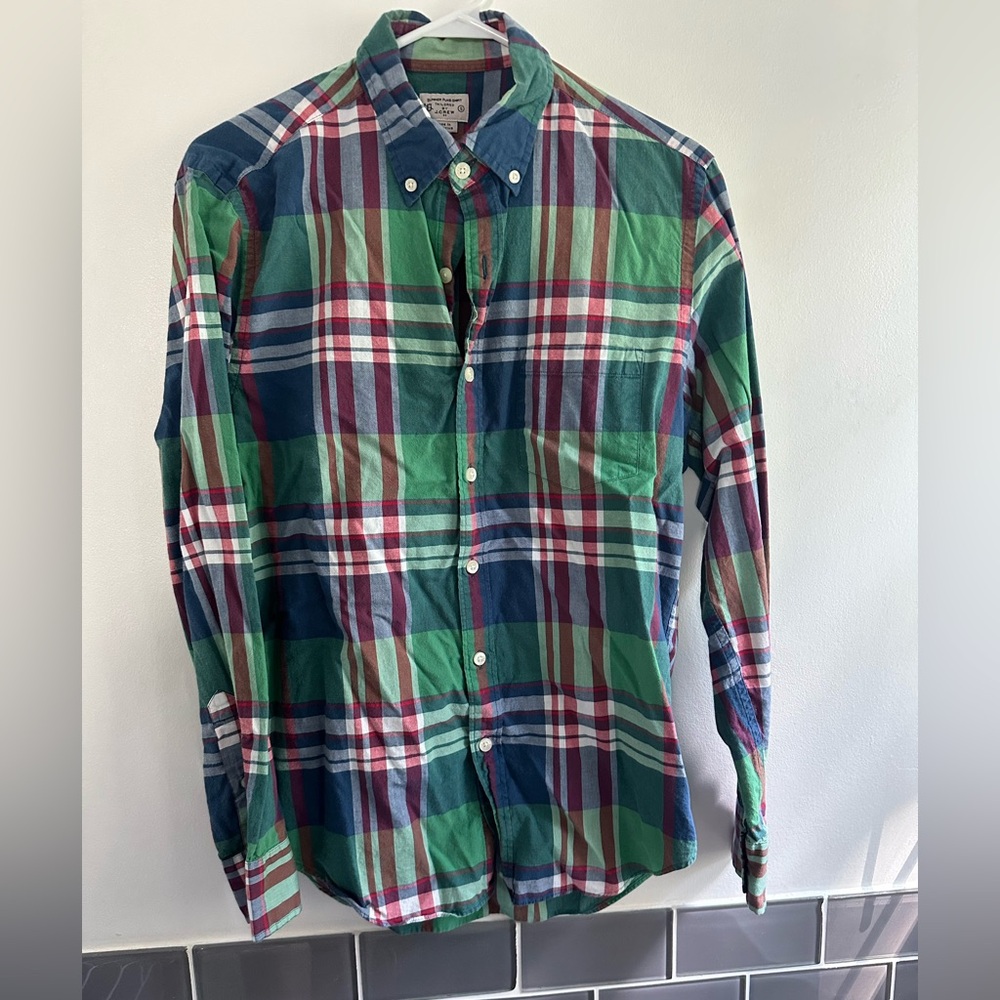 J. Crew Men’s Button Down Plaid